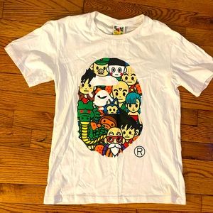 A bathing ape dragonball Z shirt